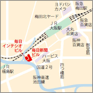 株式会社毎日大阪センター　地図